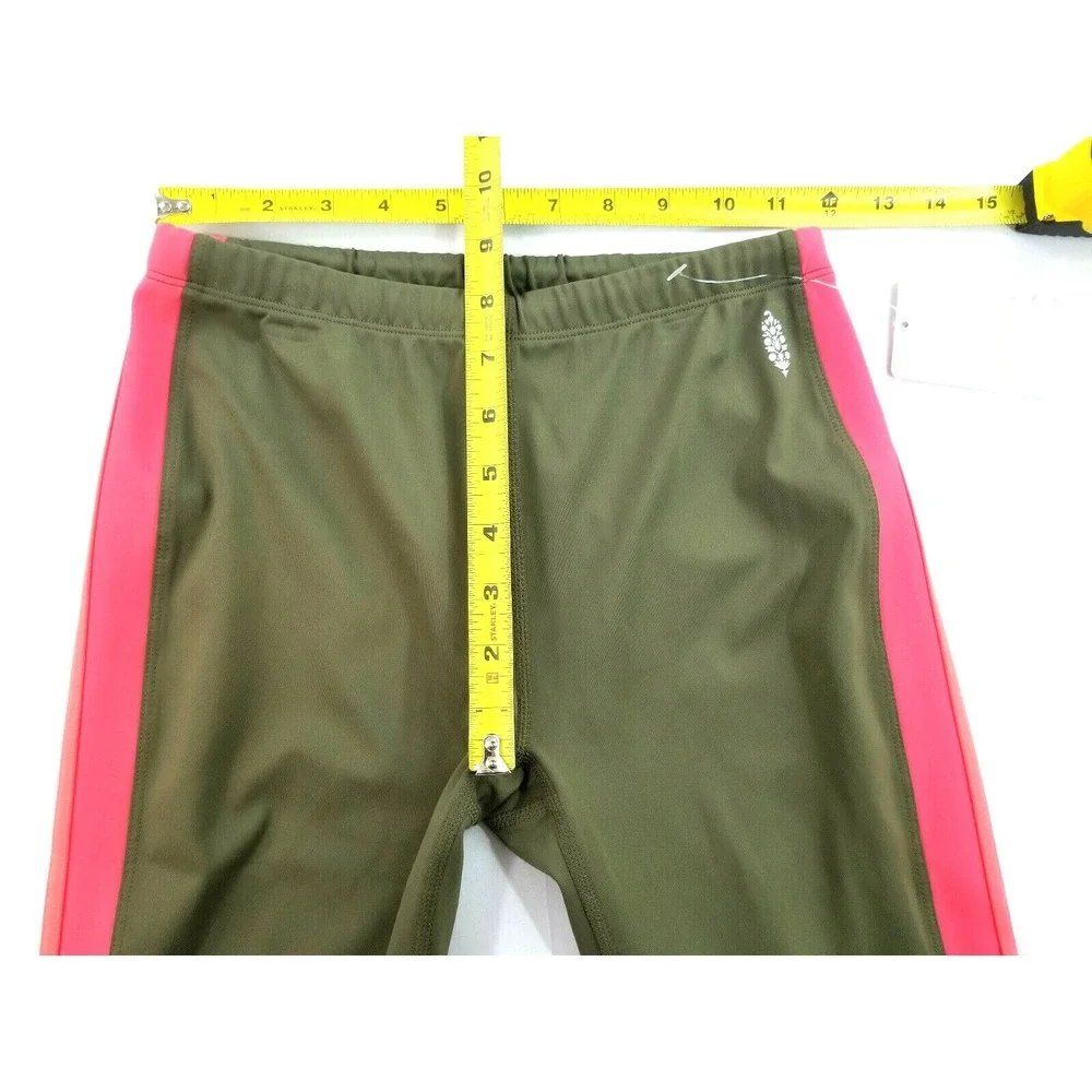 Free People women legging OB763026 green pink XS MSRP $78